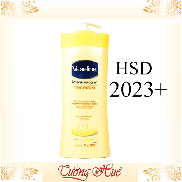 Dưỡng thể Vaseline Intensive care Deep Restore - 725ml ( Vàng )