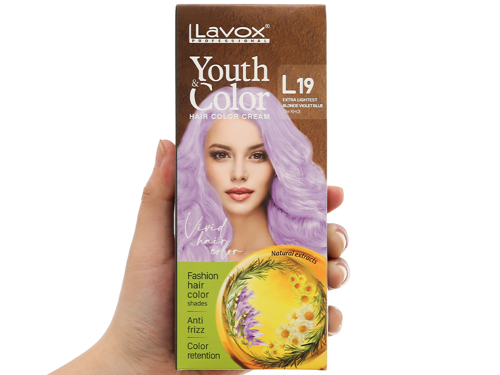 [Hcm]Kem Nhuộm Màu Tóc Cao Cấp Lavox Youth&Color L19 (Tím Khói)