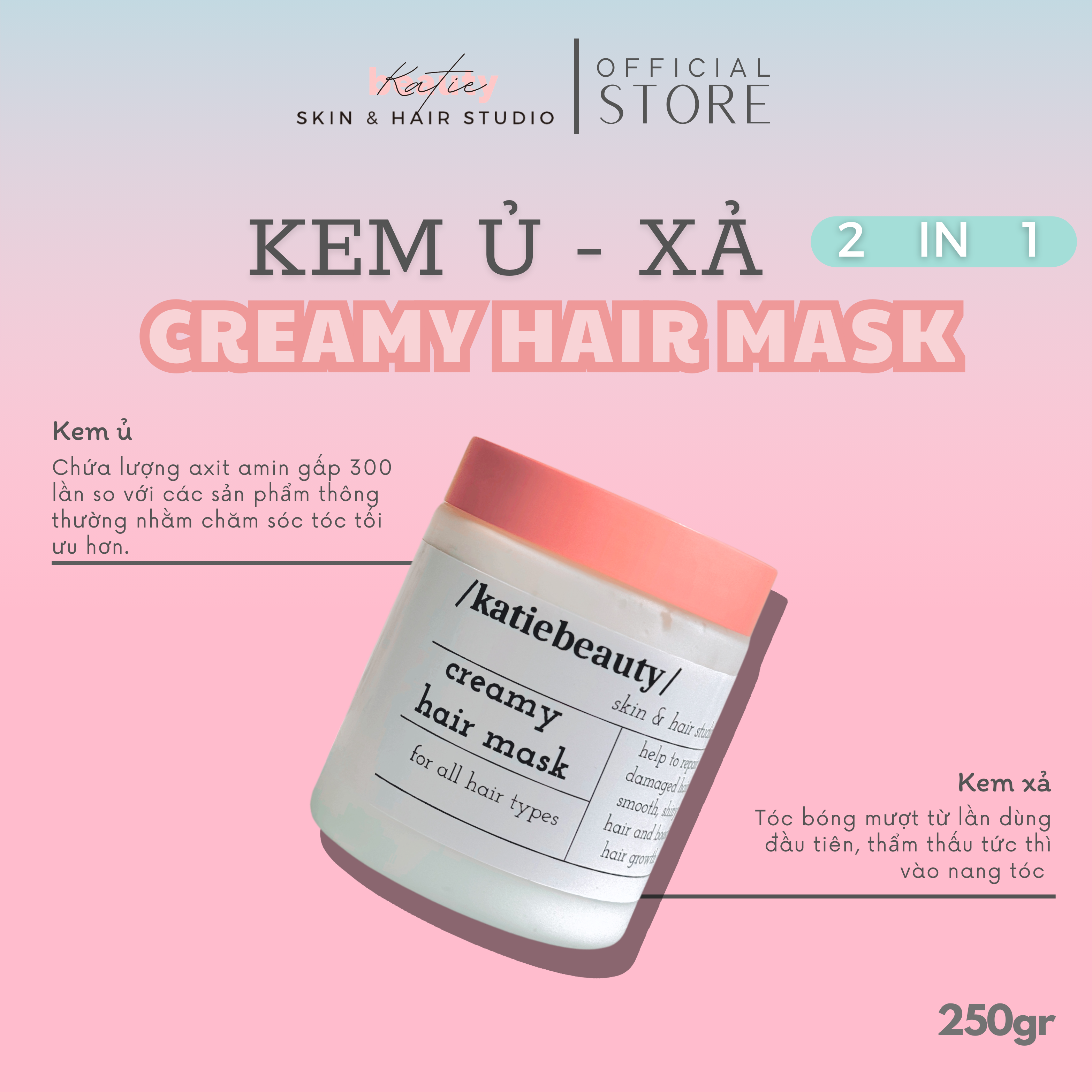 Kem ủ tóc Creamy Hair Mask 250g | KATIEBEAUTY