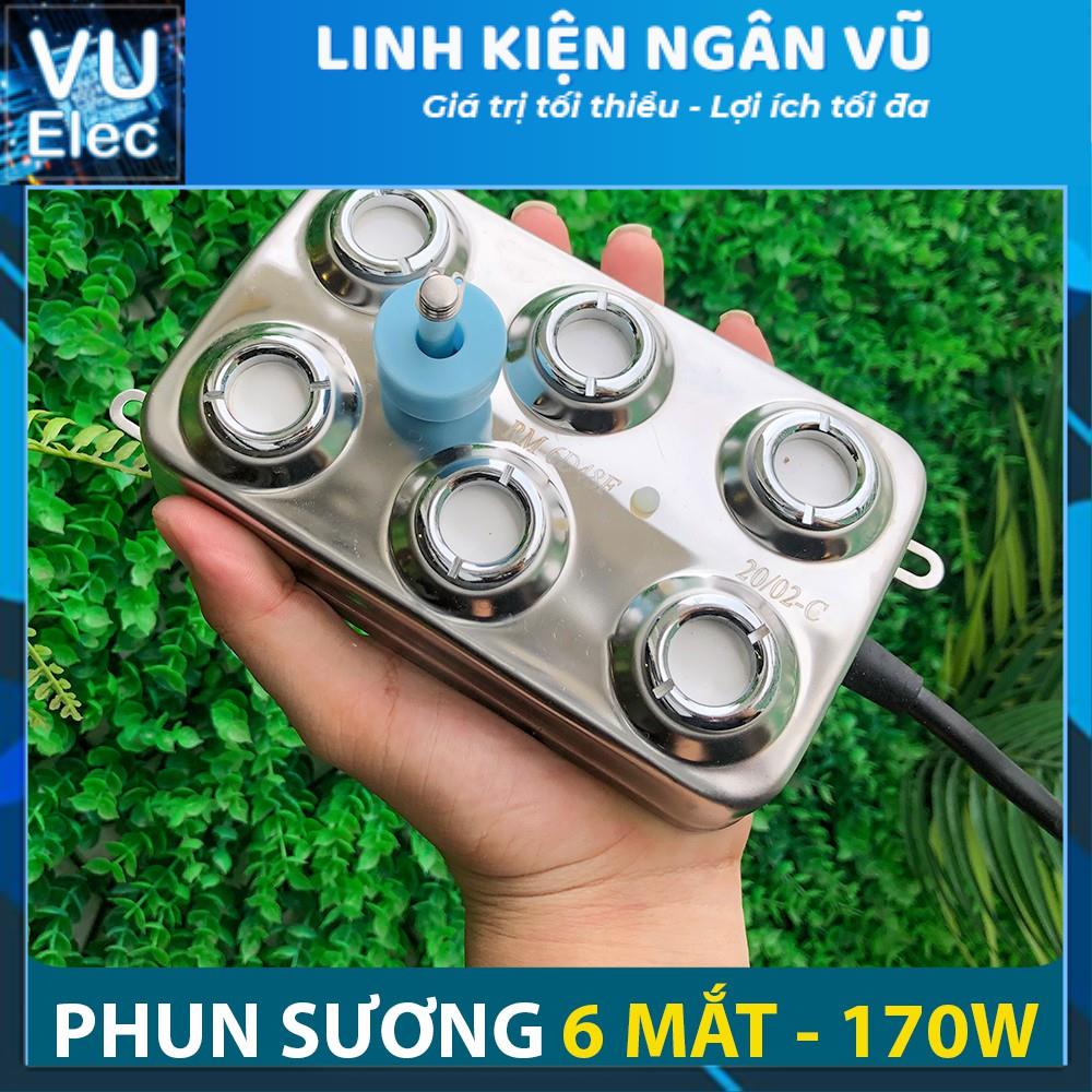 Bộ vỉ phun sương siêu âm 6-10 mắt kèm nguồn - Vỉ động cơ phun sương siêu âm hàng VIP 250W