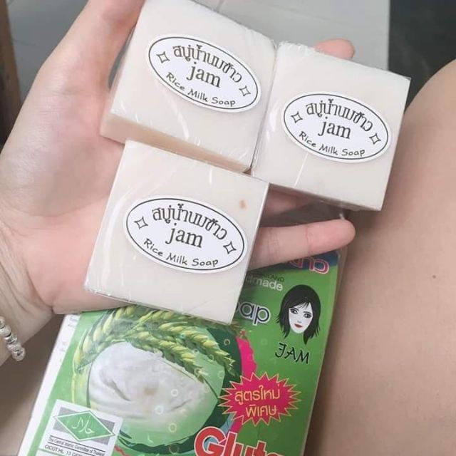 Xà Phòng Cám Gạo Thái Lan Jam Rice Milk Soap