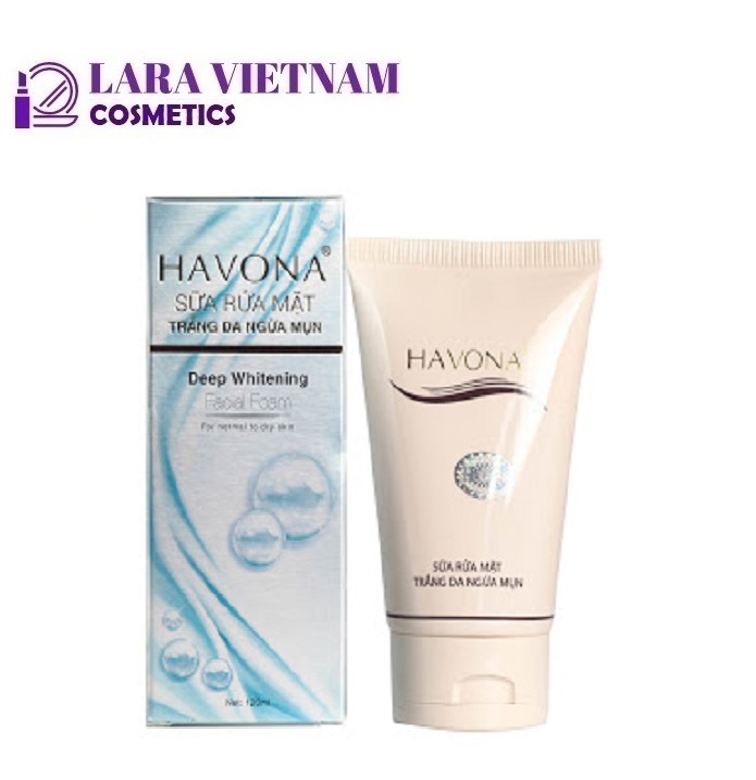 [Hcm][Sale Off - Hsd 12/2021] Sữa Rửa Mặt Trắng Da Ngừa Mụn Havona Deep Whitening 120Ml