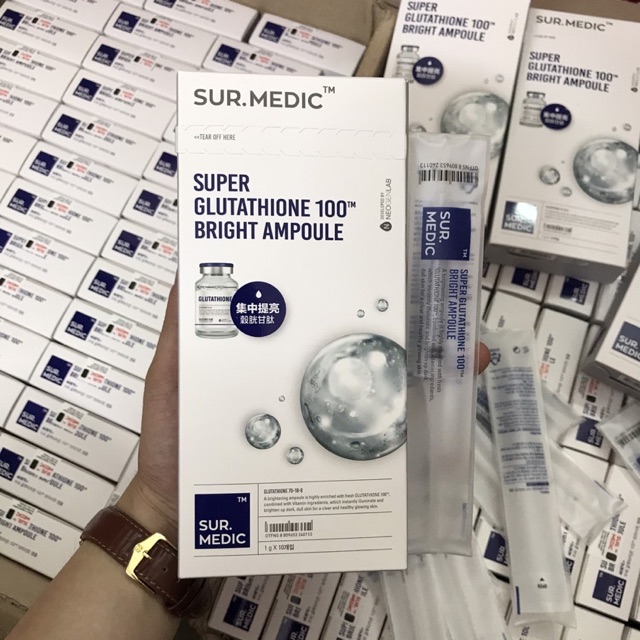 Tinh Chất Truyền Trắng Sur.medic + Super Glutathione 100 Bright Ampoule [ Tách Lẻ ] Sản Phẩm Đa Dạng Cam Kết Sản Phẩm Nhận Được Giống Như Hình Và Mô Tả