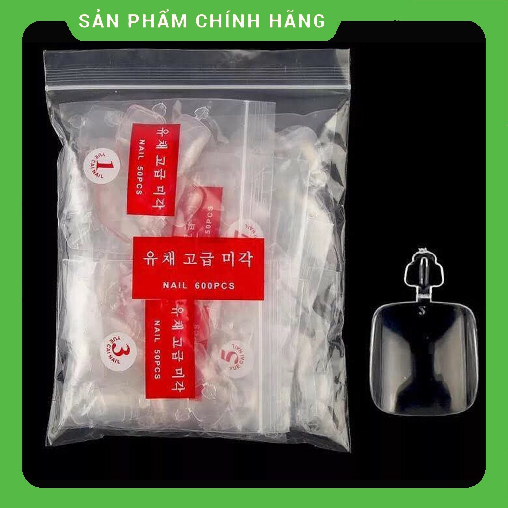 Móng úp chân màu trong ( màu clear) 600 chiếc/túi đủ size chăm sóc trang trí móng nailart nghi thảo
