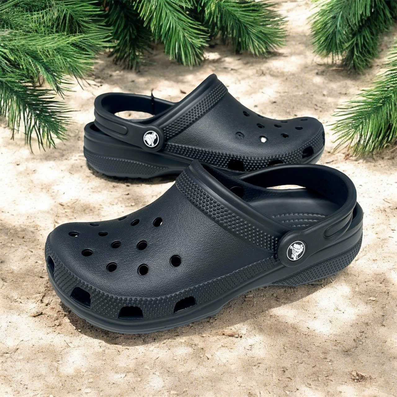 [Hàng loại 1] Dép crocs classic clog màu đen màu cơ bản basic dễ phối đồ dép massage chân đi siêu êm