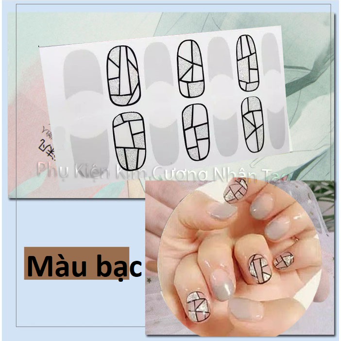 Miếng sticker dán móng tay như đi tiệm nail 3D kháng nước bền chặt - P15