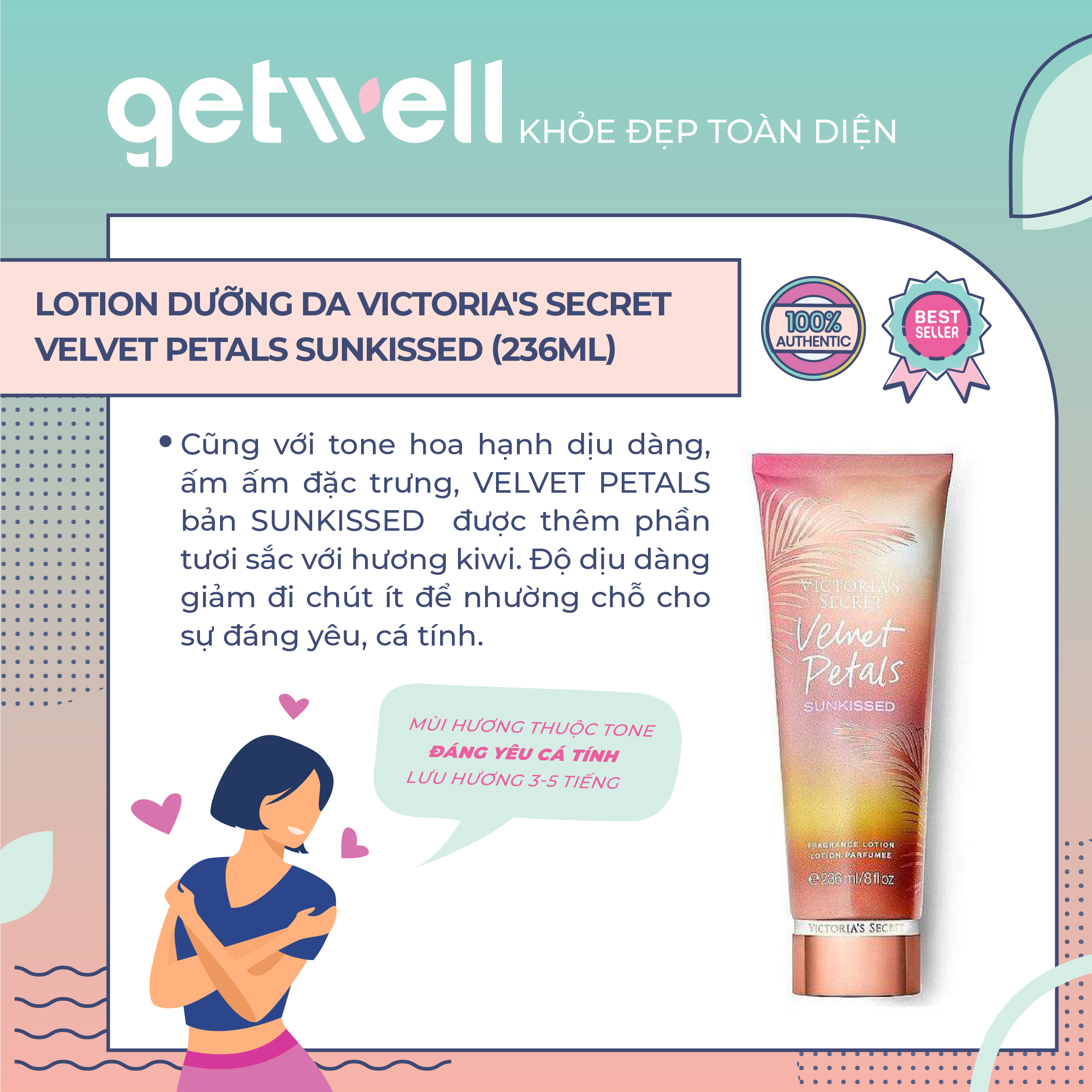 LOVE SPELL | PURE SEDUCTION | VELVET PETALS | BARE VANILLA SUNKISSED LOTION | Sản Phẩm Dưỡng Thể Toàn Thân Victoria’s Secret
