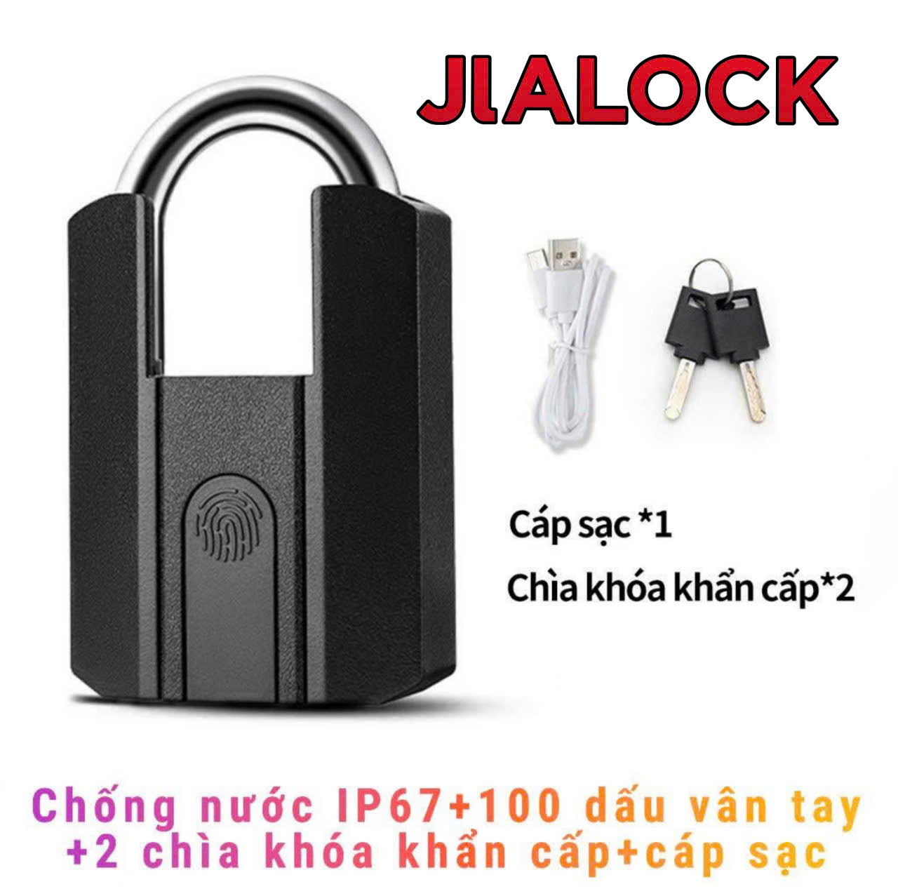 Ổ khóa vân tay thông minh chống cắt chống nước điều khiển từ xa Bluetooth app TTLOCK