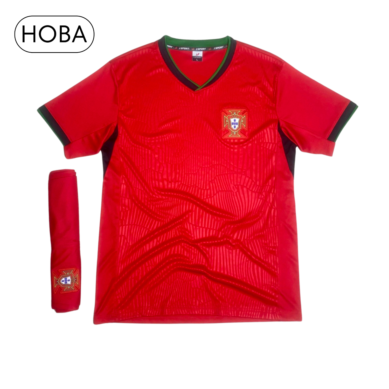 Bộ quần áo bóng đá đồ đá banh đội tuyển Bồ Đào Nha đỏ Euro 2024 vải thun lạnh logo thêu cao cấp