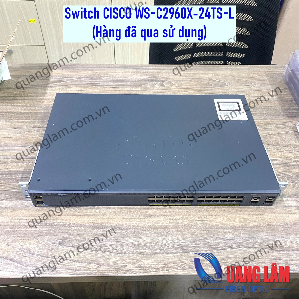 Switch CISCO WS-C2960X-24TS-L 24 Ports GE 4 SFP GE LAN Base (Hàng mới 95%)