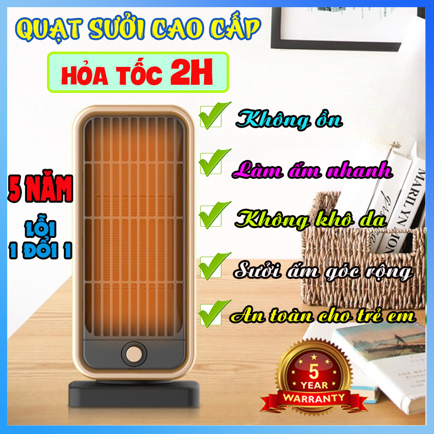(HỎA TỐC 2H) Quạt sưởi ấm mùa đông - Máy sưởi ấm phòng ngủ - Máy sưởi mini - Tốt hơn Quạt sưởi gốm M