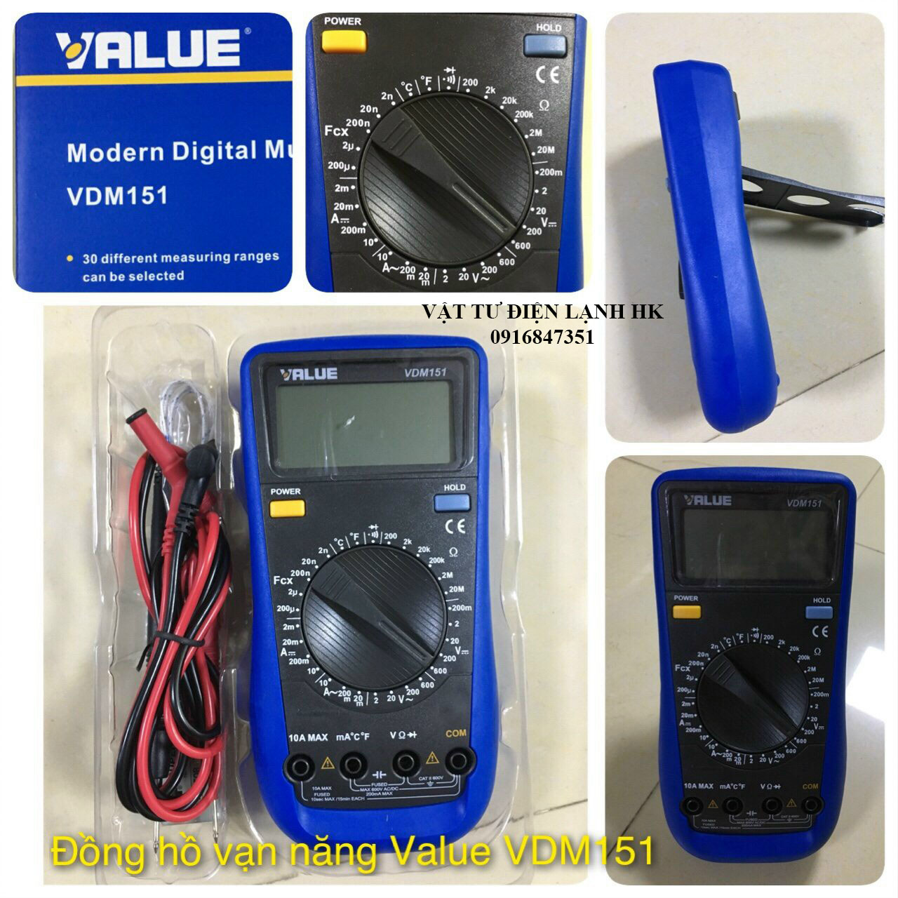 Đồng hồ kẹp dòng - Ampe kìm cao cấp VALUE VMC-1 Đồng hồ vạn năng VDM151