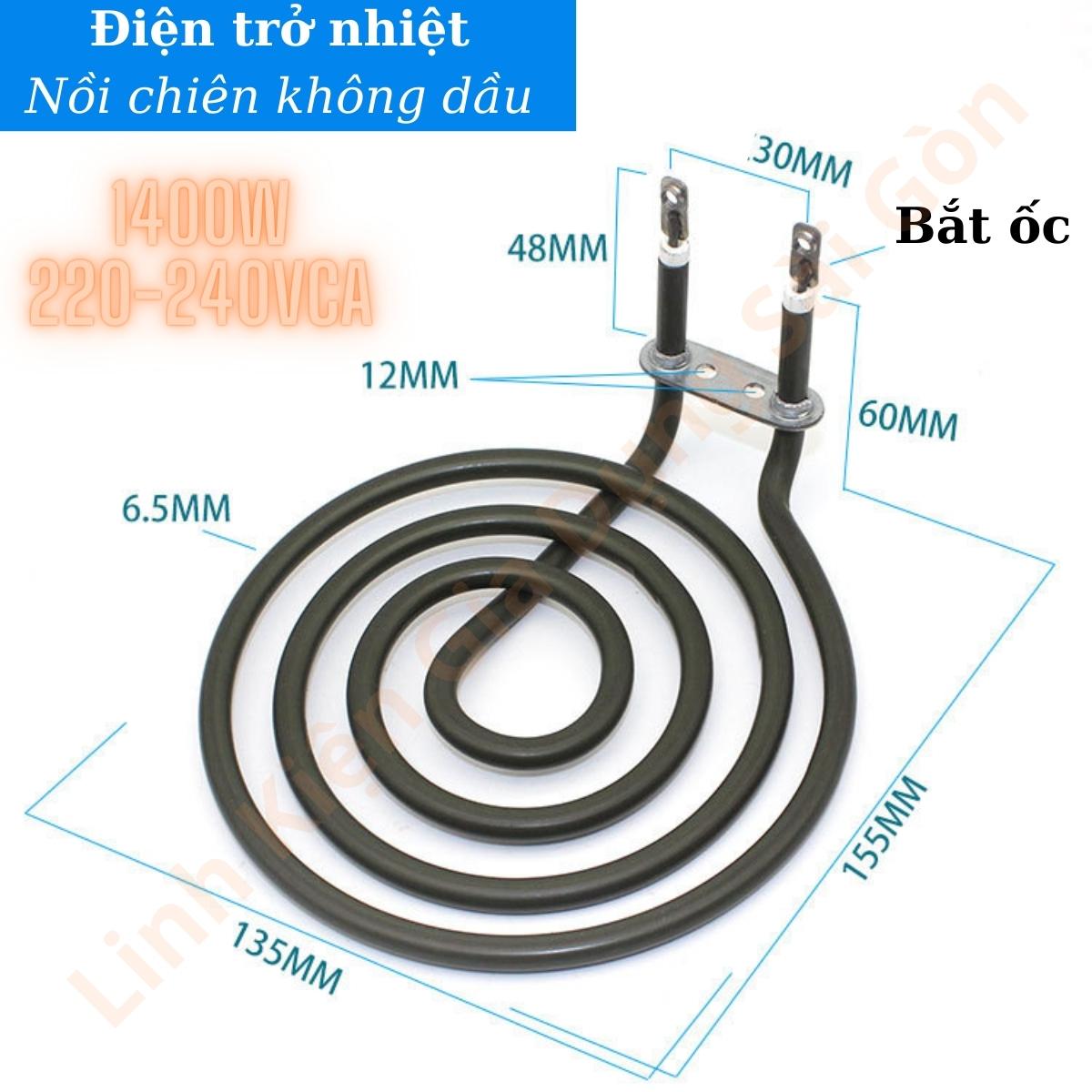 Mai so thanh nhiệt điện trở bóng halogen nồi chiên không dầu công suất từ 1200 đến 1800w hàng chính 