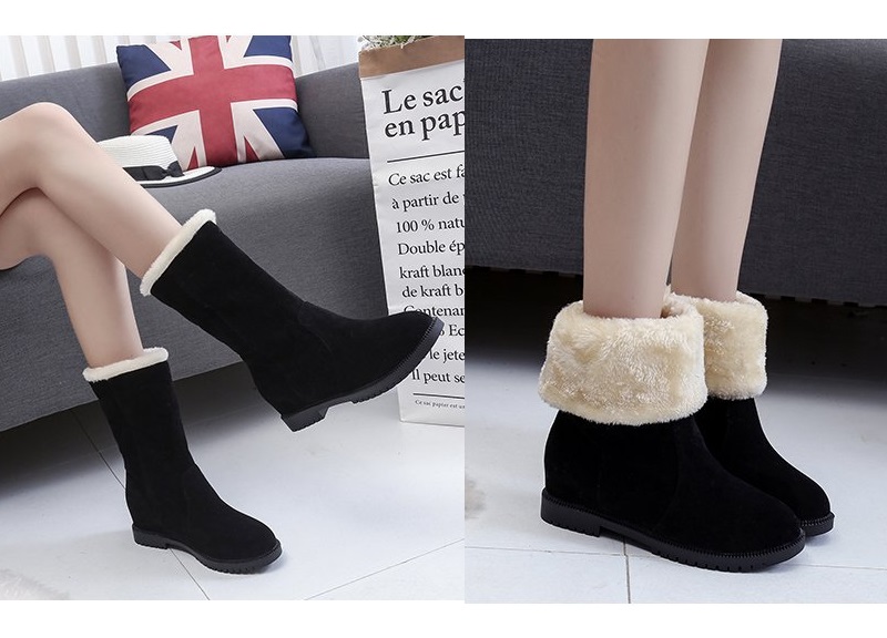 [CAO CẤP] Giày boot nữ gót vuông 3 phân 5 phân da lộn ống lửng bốt ống có size 41 S111