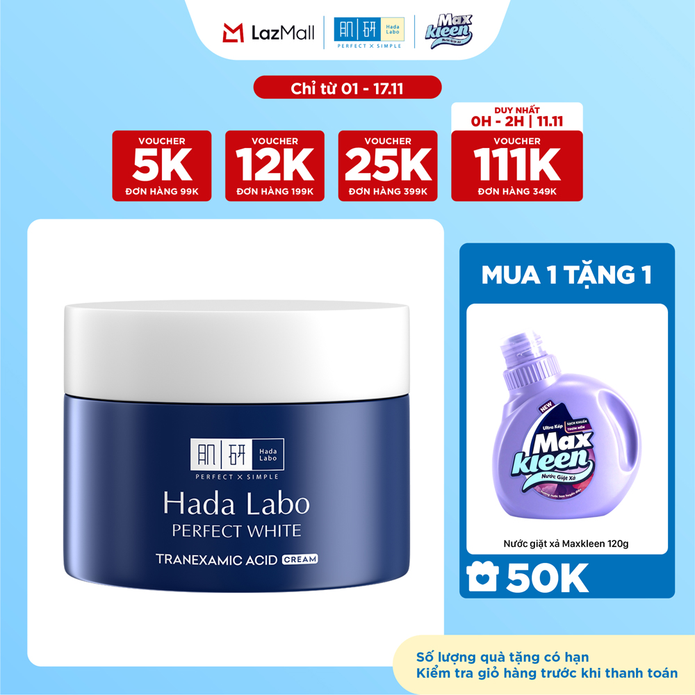 Kem dưỡng trắng Hada Labo Perfect White Tranexamic Acid Cream 50g
