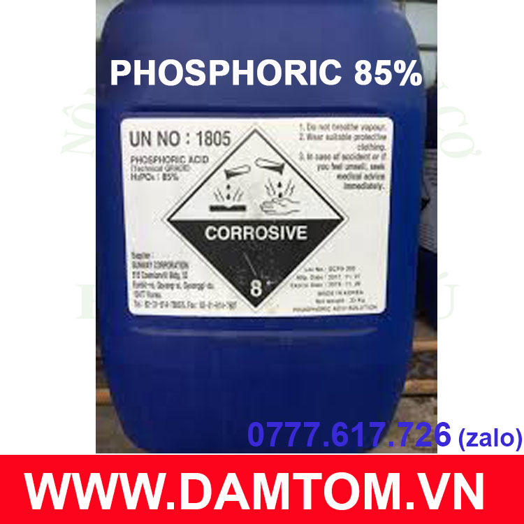 Hóa chất Photphoric 85.0% - chai 1 kg - H3PO4 - Chuyên hạ PH nước dùng cho thủy sản.