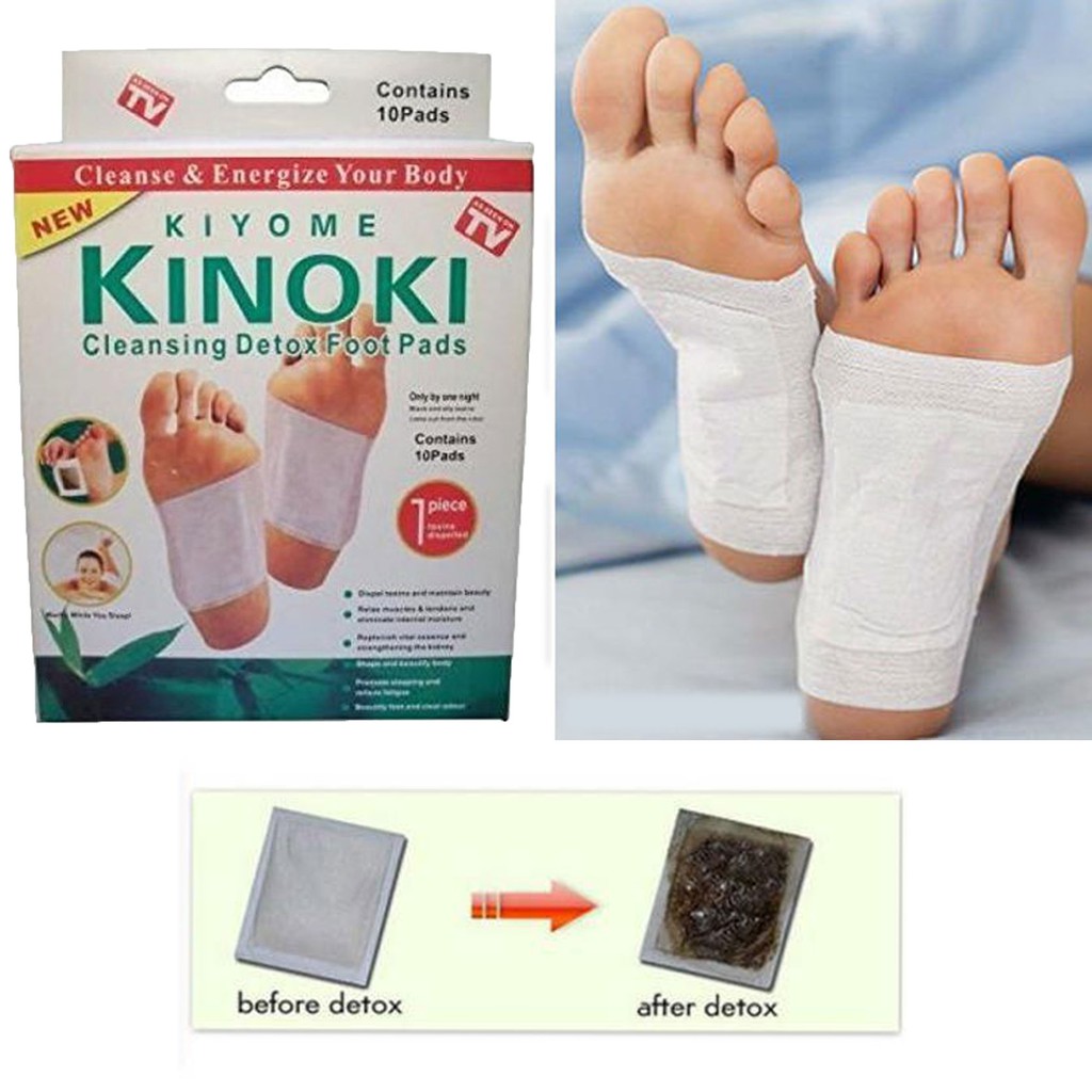 Combo 100 Miếng dán chân giải độc Kinoki giúp massage chân Kinoki NHẬT BẢN chăm sóc sức khỏe bàn châ