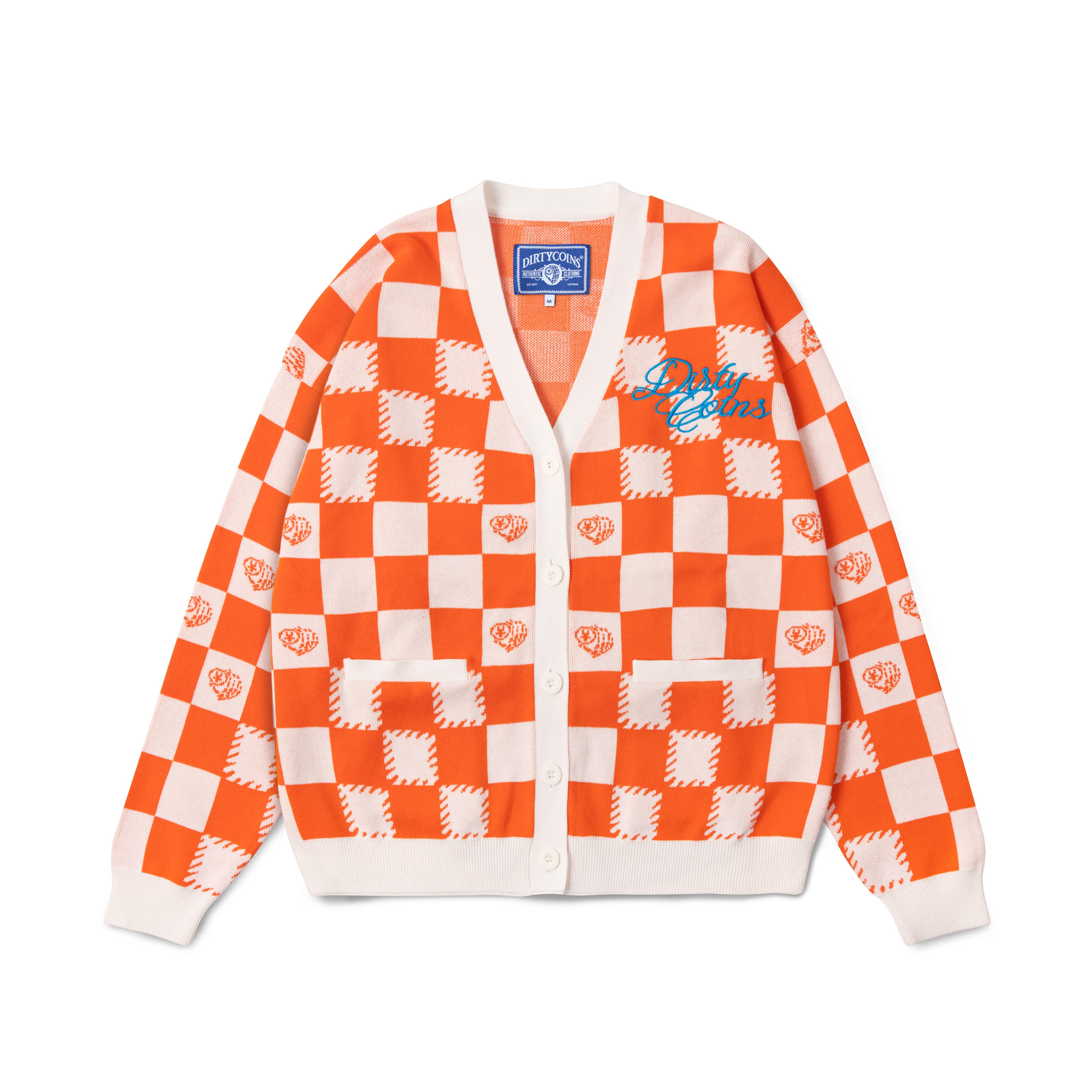 Áo Khoác DirtyCoins Checkerboard Knit Cardigan