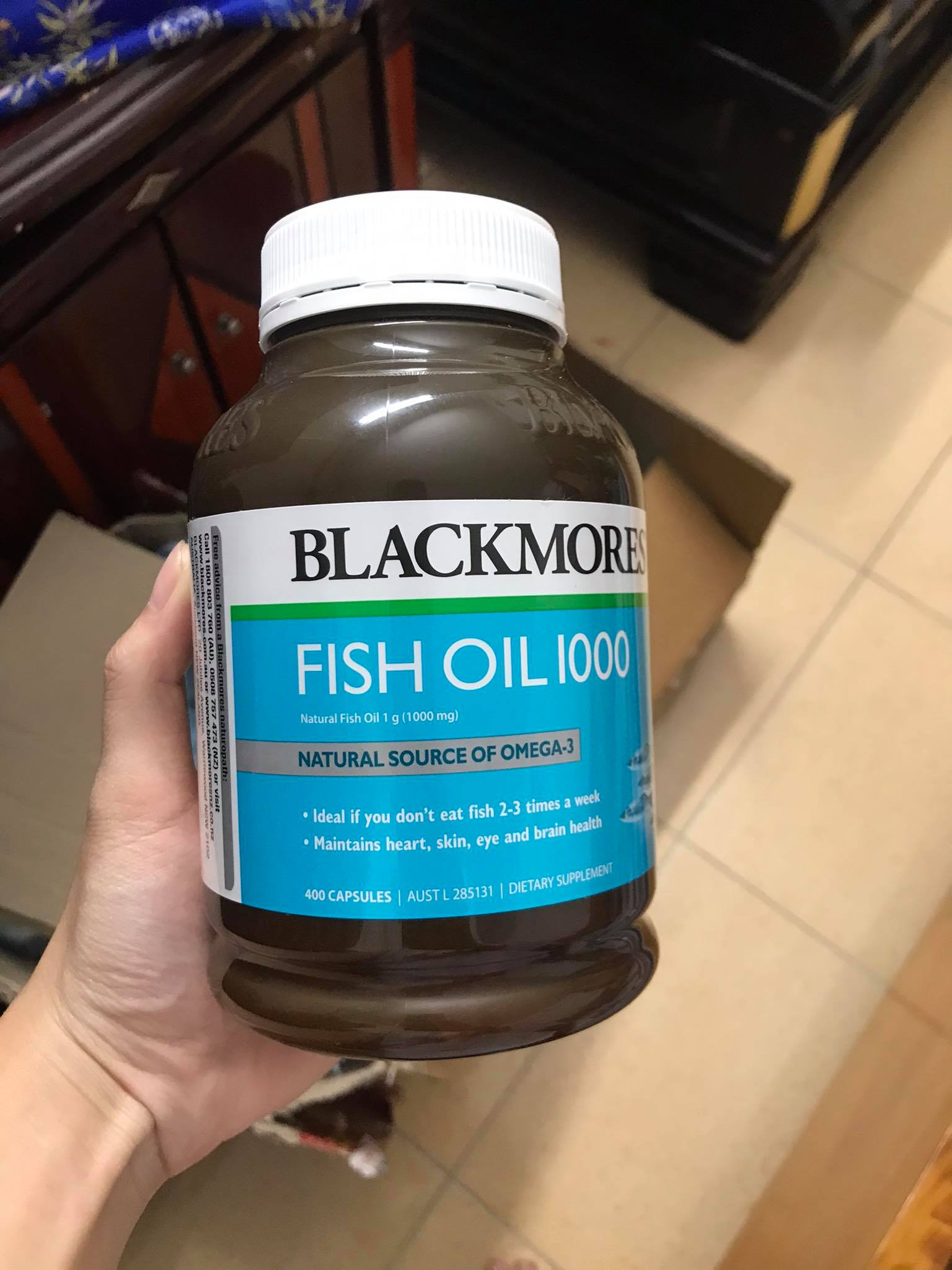 Dầu Cá Flsh Oil 1000 Omega 3 Của Úc Chính Hãng Lọ 400 Viên