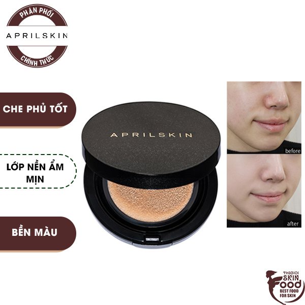 Phấn Nước Che Phủ Tốt Dưỡng Ẩm Cho Lớp Nền Hoàn Hảo April Skin Magic Snow Cushion Galaxy Edition Spf50+/Pa+++ 15G