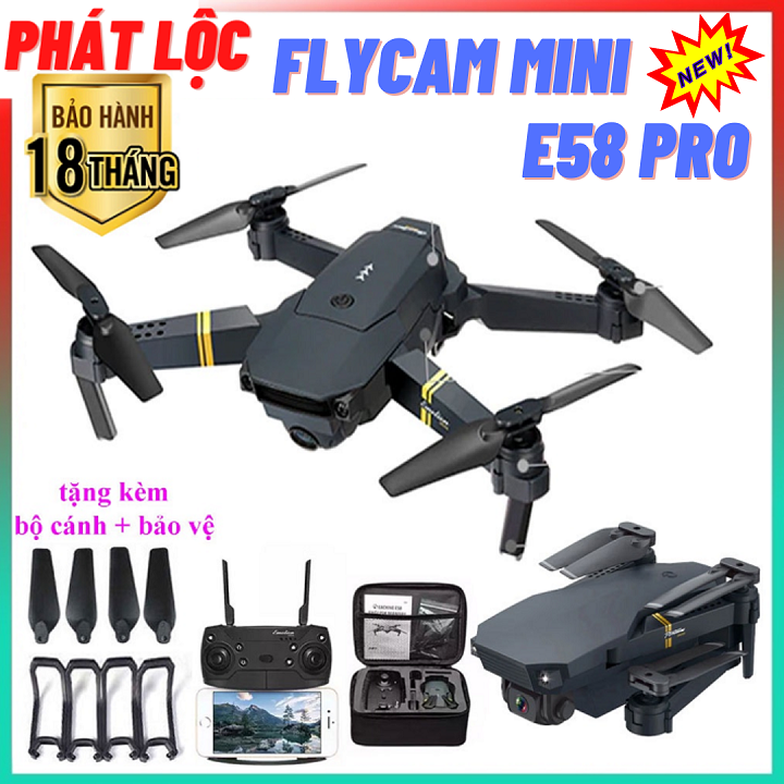 Laycam điều khiển từ xa có camera - Flycam E58 pro - Drone camera 4k - Pờ lay cam - Faycam giá rẻ - Play camera - Máy bay laycam giá rẻ hơn s91 sjrc f11s 4k pro mavic mini 2 mavic 3 pro e99 e88