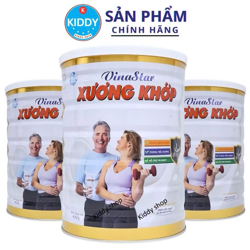 Sữa Vinastar xương khớp 900g ngừa loãng xương tiểu đường dành cho người già (kiddy1234)