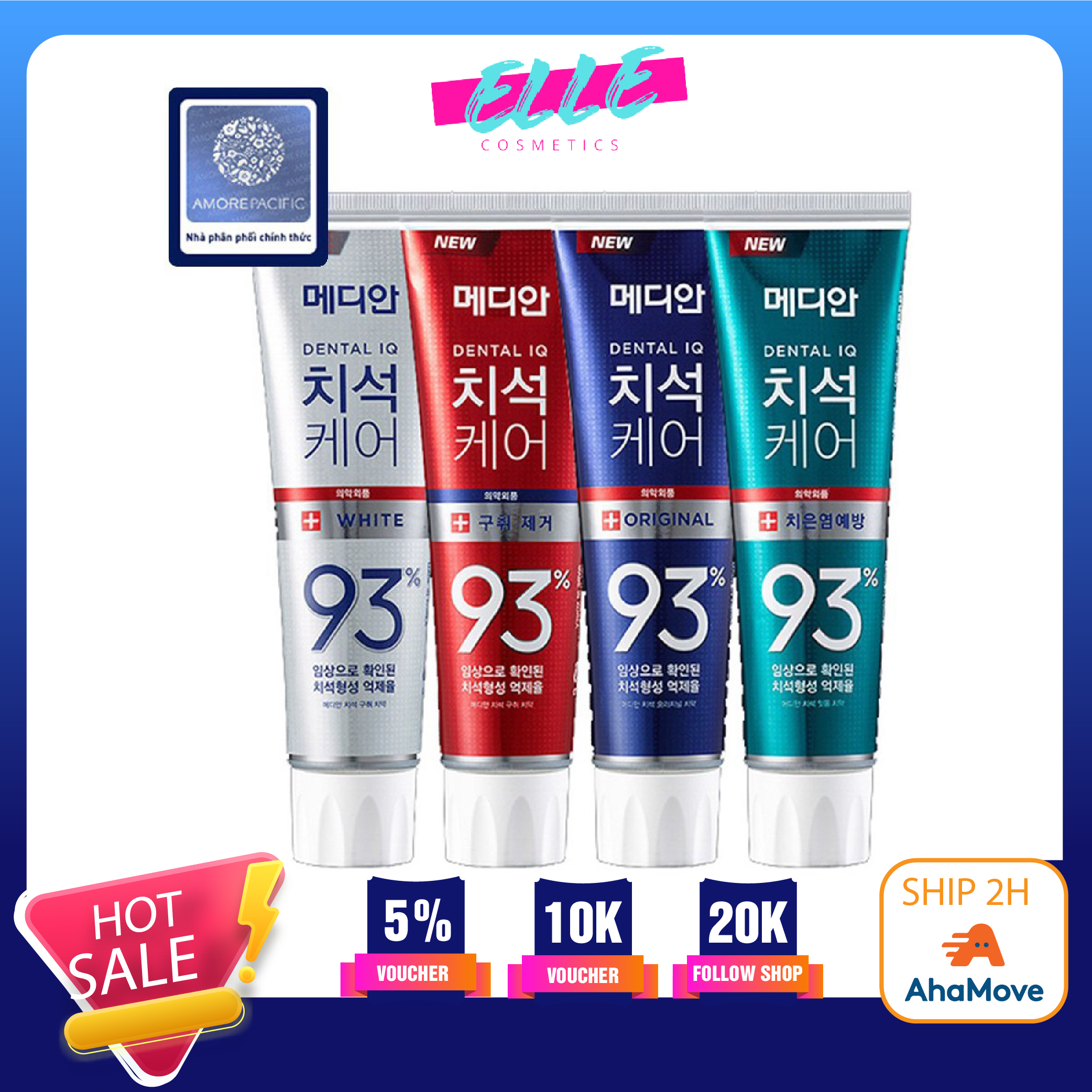 [HCM]Kem đánh răng tẩy vôi răng chuyên nghiệp MEDIAN Dental IQ