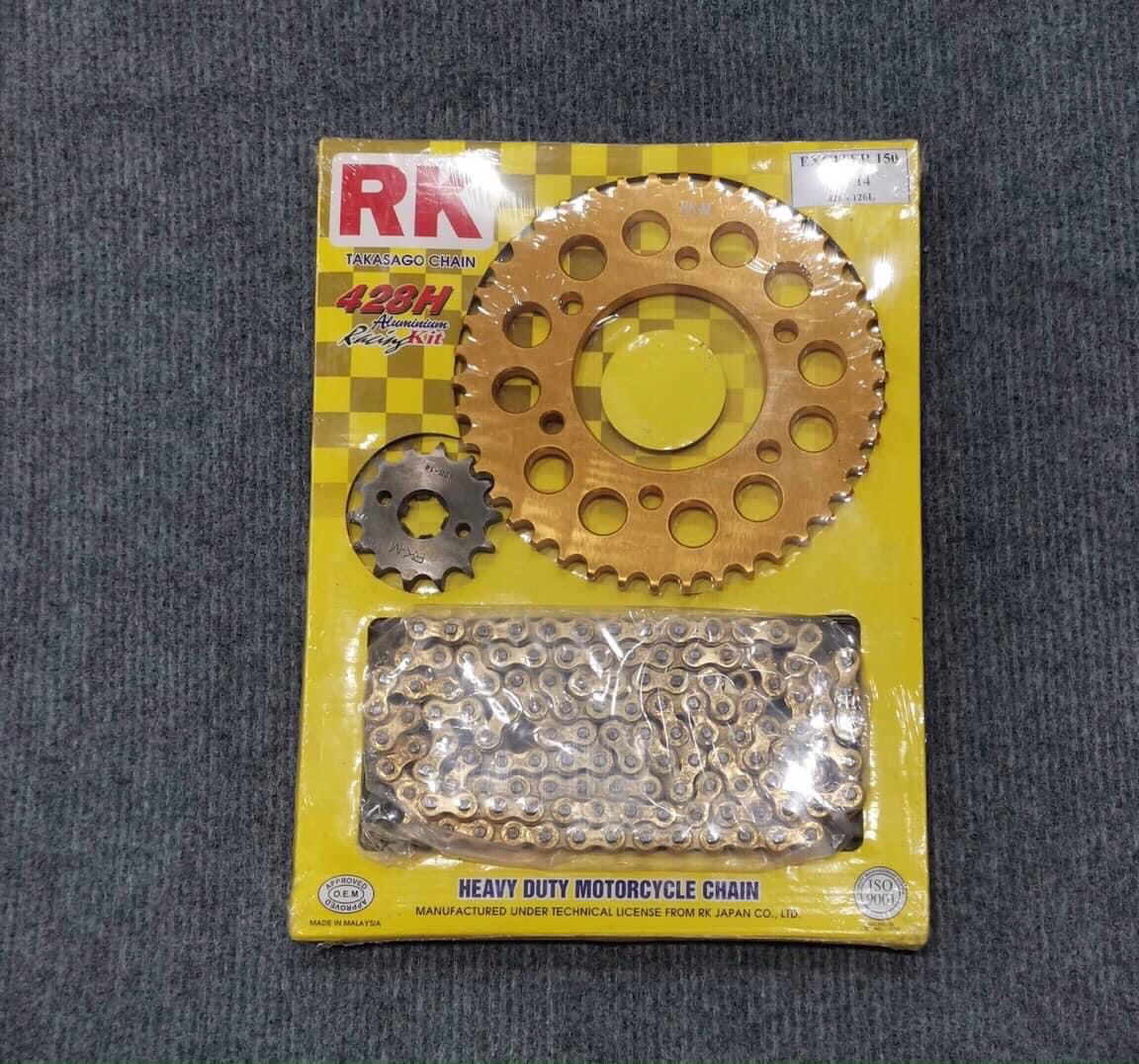 Bộ NSD ( Nhông/ Sên / Đĩa) RK cho Winner 150-X Exciter 135 và Exciter 150.