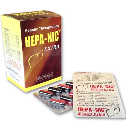 [ Chính Hãng] Hộp 60 Viên Uống Hepa - Nic Extra - Cho Người Suy Chức Năng Gan Hiệu Quả