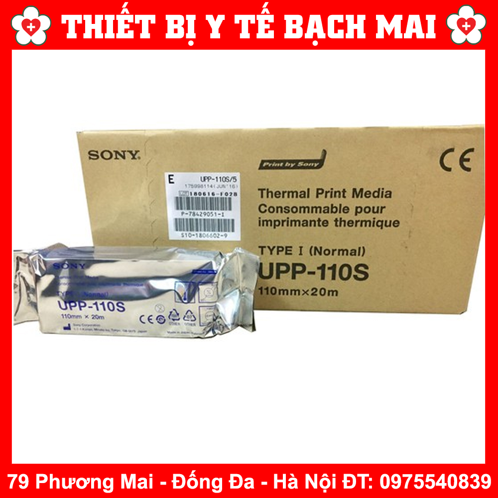 Giấy In Nhiệt Cho Máy Siêu Âm Sony Upp 110S Đen Trắng