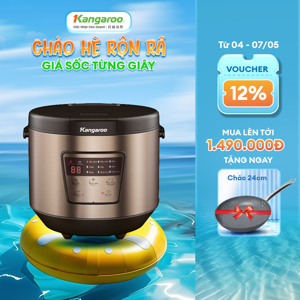 Nồi cơm điện 1.8 lít điện tử Kangaroo KG18DR7- Hàng chính hãng
