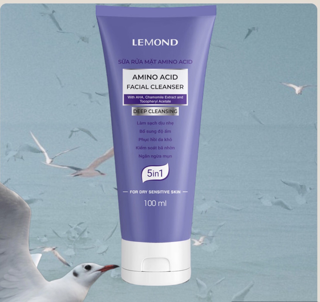 Sữa rửa mặt dịu nhẹ LEMOND Amino ACid facial cleanser 100-250 ml