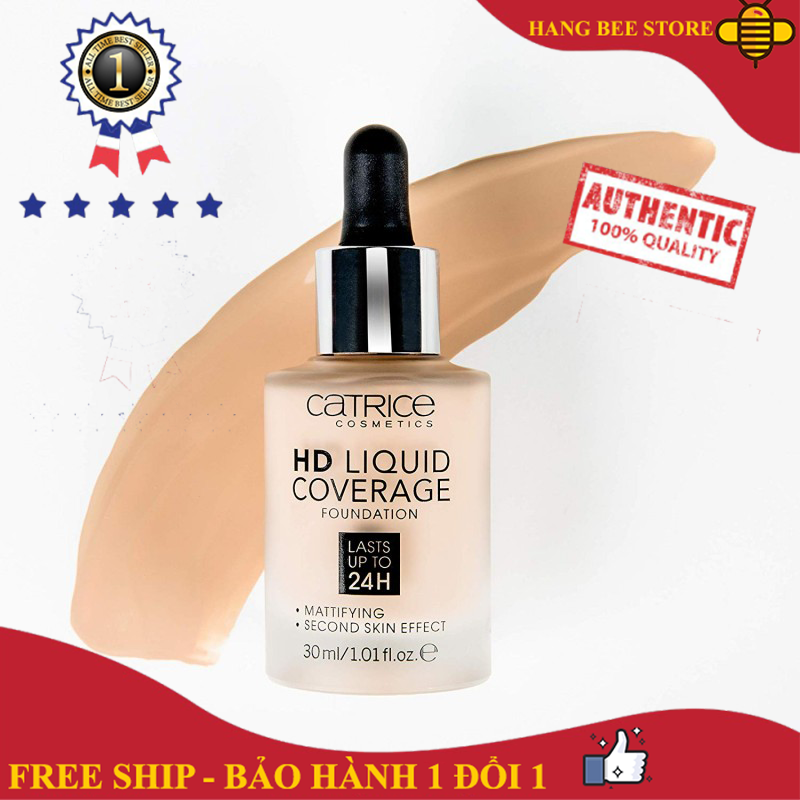 [HOT SALE] Kem Nền Catrice HD Liquid Coverage Foundation 30ml - BẢN ĐẶC BIỆT - sẵn sàng chiều lòng cả những cô nàng da dầu/hỗn hợp thiên dầu khó tính nhất luôn đấy! - Bảo hành 1 đổi 1