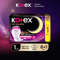 [CHỈ 20H 09.10-12.10] Combo 4 BVS KOTEX Siêu Ban Đêm Mặt Lưới Mềm Mới 35cm Gói 8+1 miếng
