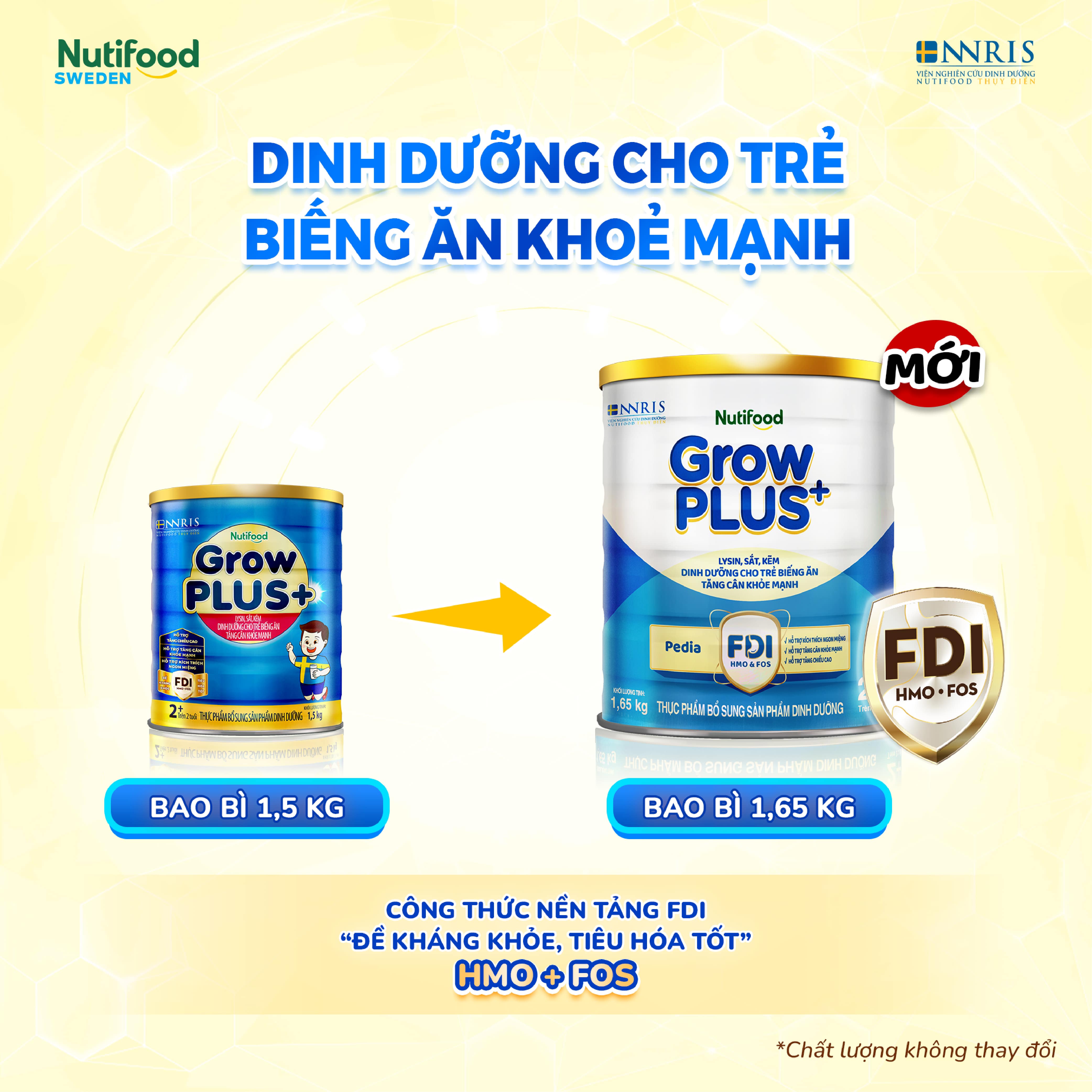 Combo 3 Sữa Bột Nutifood GrowPLUS+ Biếng Ăn (Xanh) 2+ - Hỗ Trợ Kích Thích Ngon Miệng Tăng Cân Khỏe Mạnh (3 Lon 165 Kg)