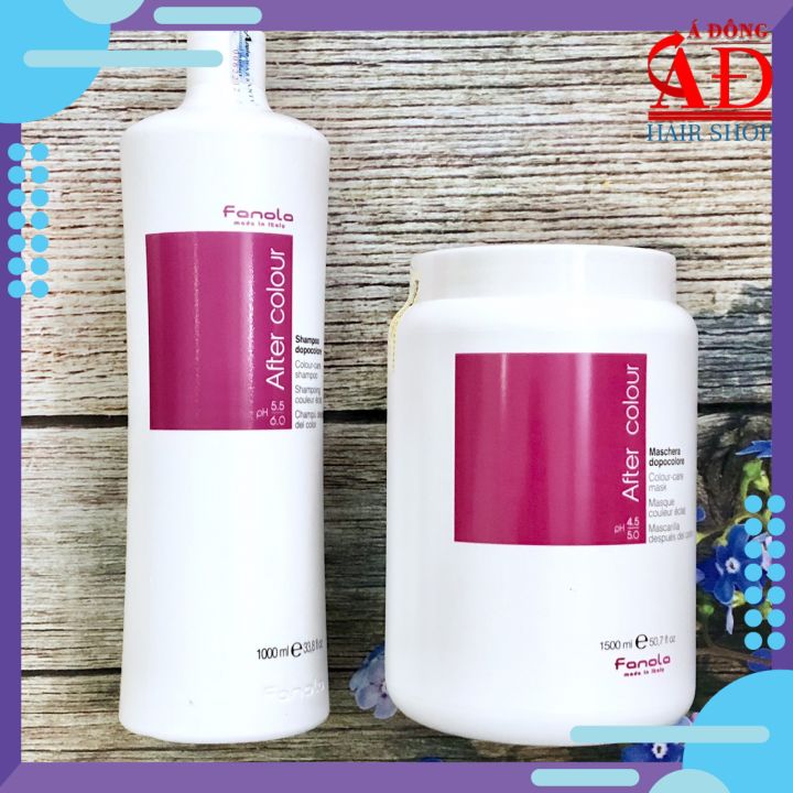 Bộ Dầu Gội Xả Fanola After Colour Care Italy Giữ Màu Tóc Nhuộm Lâu Phai 1000Ml