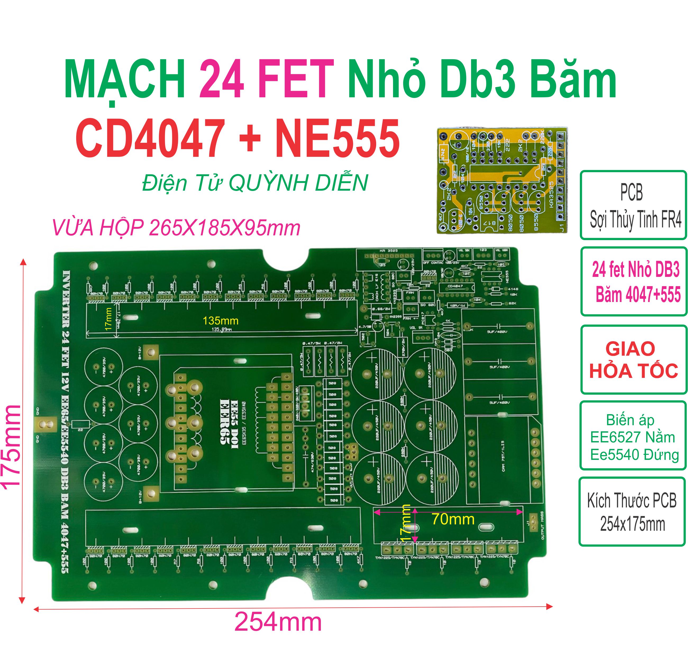 PCB bo mạch kích điện 24 fet db3 FR4 - Linh Kiện điện tử QUỲNH DIỄN