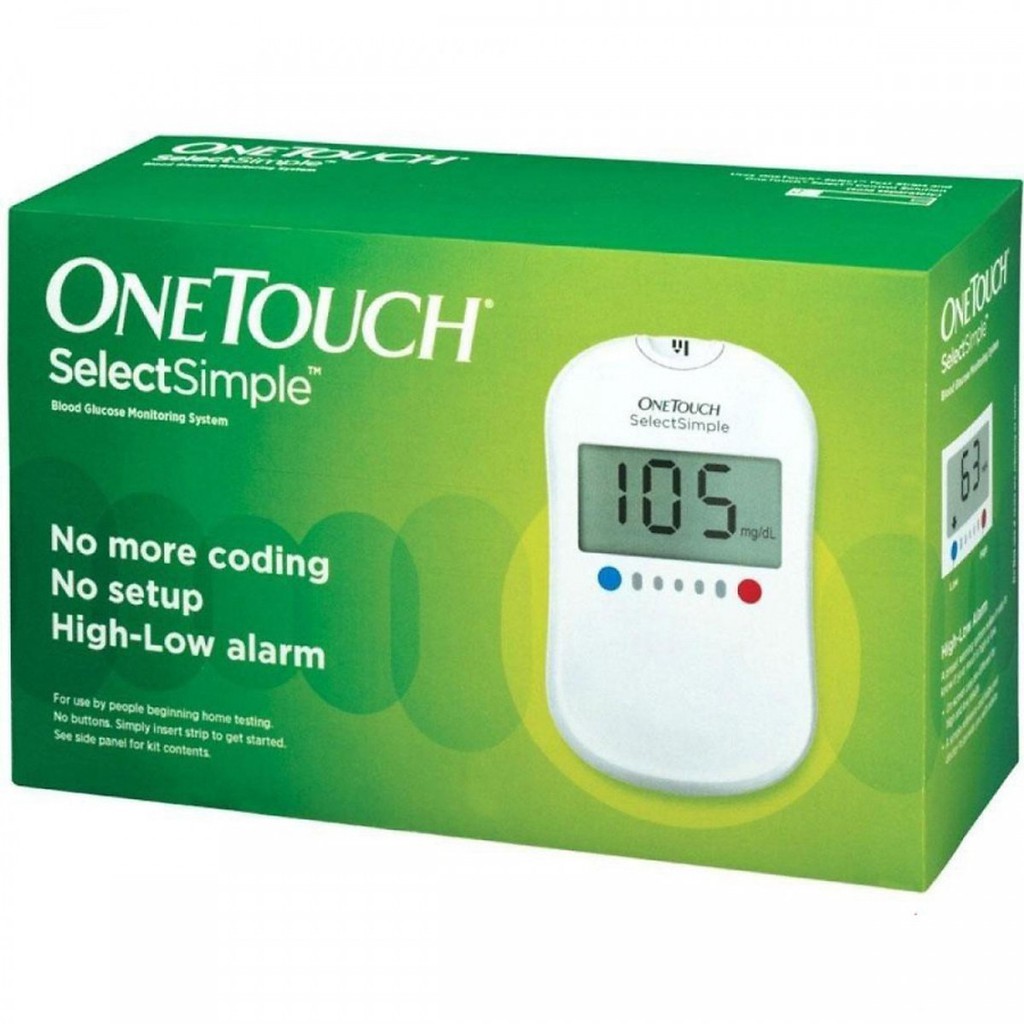 Máy Đo Đường Huyết Onetouch Selectsimple Johnsons & Johnson Dễ Dàng Sử Dụng Độ Chính Xác Giá Cả Phải Chăng