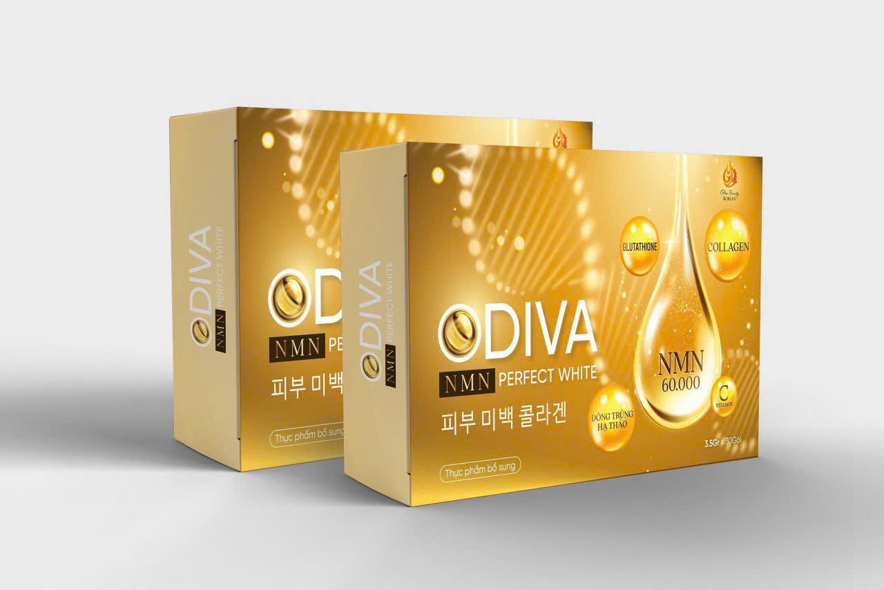 2 HỘP Bột Đông Trùng Hạ Thảo Collagen Giúp Trẻ Hóa Căng Mịn Da Truyền Trắng ODIVA Hàm Lượng NMN 6000