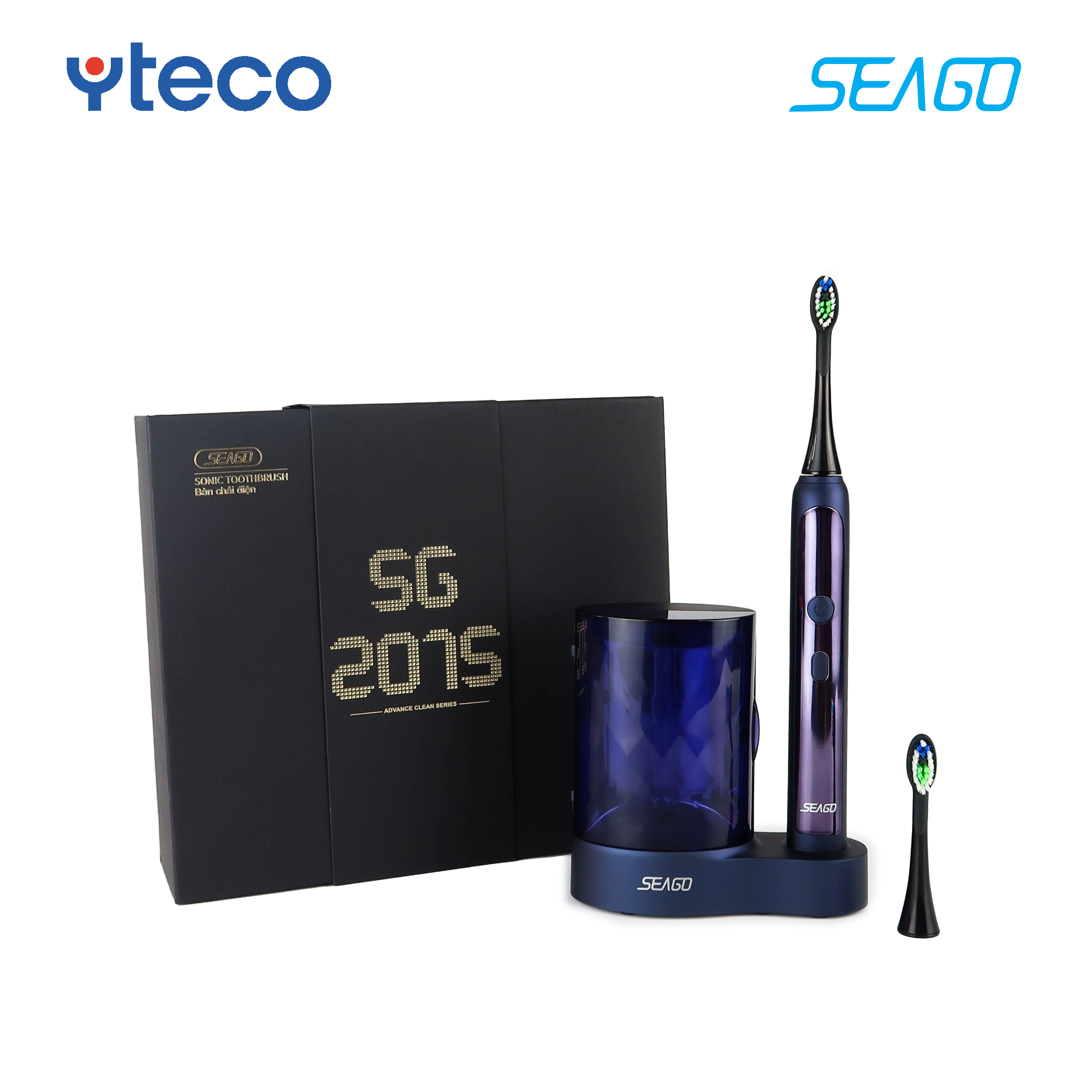 Bàn chải điện Seago SG-2015 - Khử trùng tia UV, Động cơ từ tính kép 40.000 rung/phút