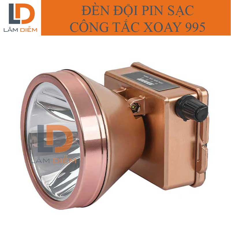 Đèn đội đầu siêu sáng 2 pin công tắc xoay tăng giảm ánh sáng hiển thị phần trăm pin T528 - T89 - 995
