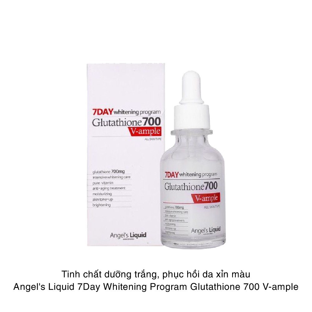 Huyết Thanh Trắng Da Chỉ Sau 7 Ngày 7Days Whitening Program Glutathione 700 V - Ample Chất Lượng Đảm Bảo An Toàn Đến Sức Khỏe Người Sử Dụng Cam Kết Hàng Đúng Mô Tả