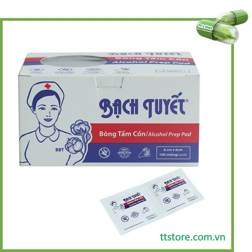 [Hcm]Bông Tẩm Cồn Bạch Tuyết - Alcol Pad - Alcohol Pad