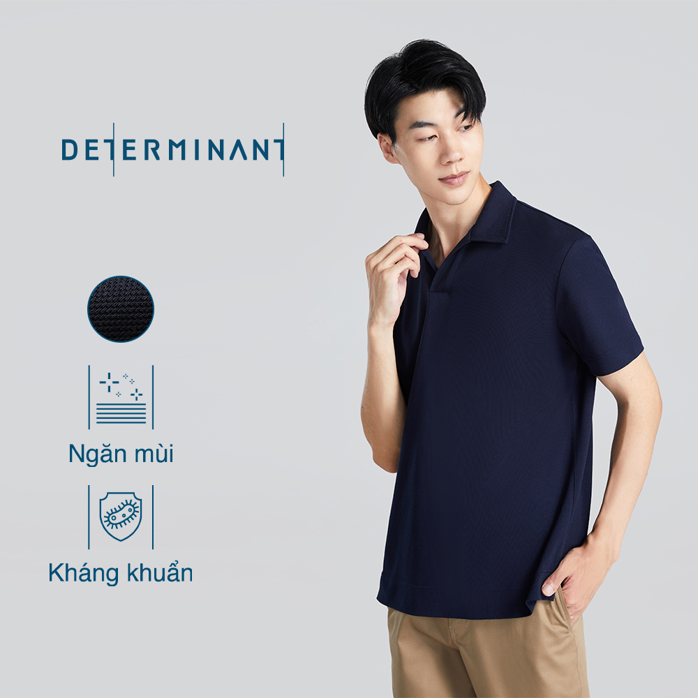 Áo Thun Nam Polo DETERMINANT 100% Cotton Siêu Dài Kháng Khuẩn Chống Phai Màu - P04 - Cổ Không Phối C