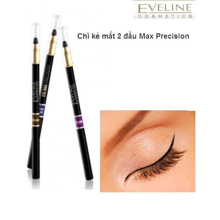 Chì kẻ mắt 2 đầu Max Precision EVELINE các màu 35gr