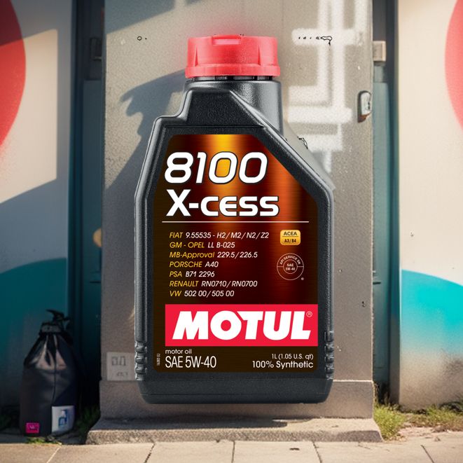 Dầu Nhớt xe máy ô tô Motul 8100 X-CESS 1L.