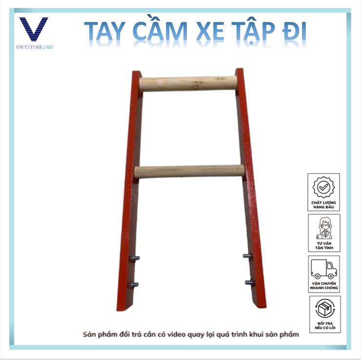 Xe Tập Đi Bằng Gỗ 3 Con Gà Cao Cấp Cho Bé Yêu