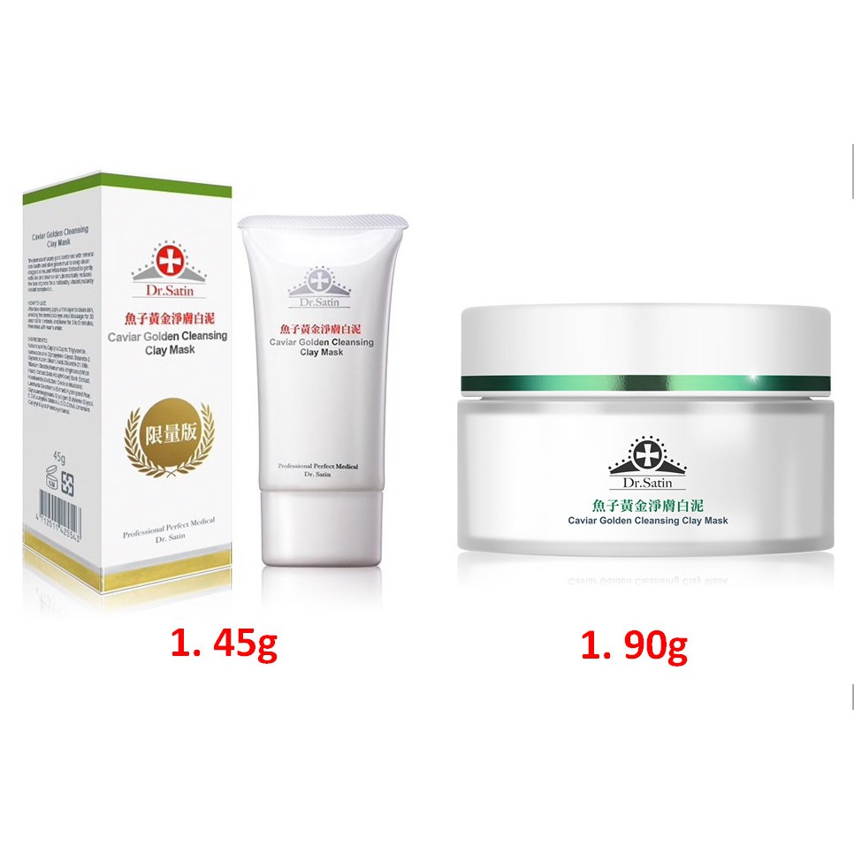 Mặt Nạ Đất Sét Cải Thiện Lỗ Chân Lông To Giảm Thâm Caviar Golden Cleansing Clay Mask - Dr Satin (45G)