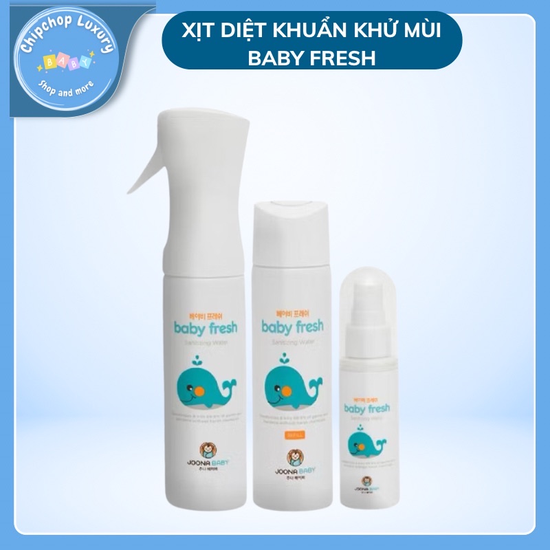 Joona baby xịt diệt khuẩn khử mùi baby fresh 300ml/60ml lõi thay thế 300ml an toàn cho bé phân phối chính hãng