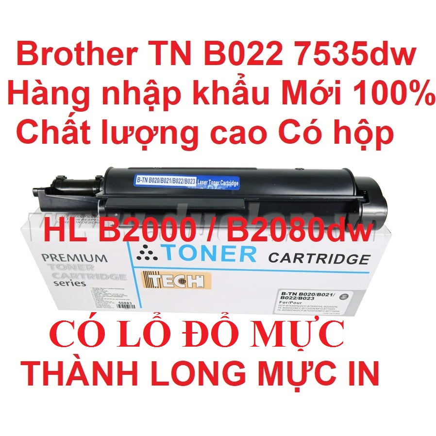 Hộp mực Brother TN B022/B027 cho máy in Brother DCP 7535dw 7620dw 7640dw-HL B2000d B2080dw 2082dw 21
